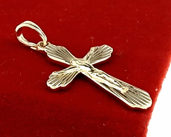 1812 Złota zawieszka pozłacana 18k Xuping krzyżyk