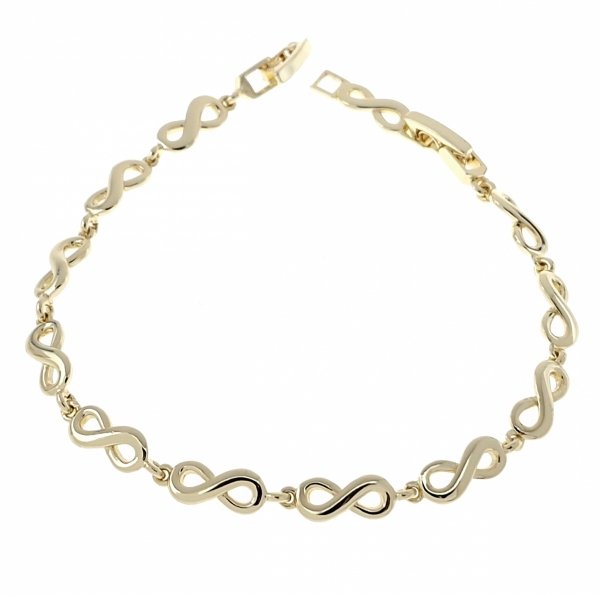 1125 Bransoletka złota elegancka 19cm pozłacana 14k Bloom