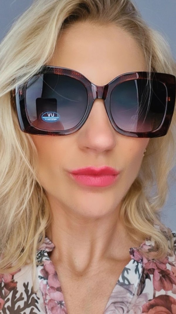ok27 Damskie okulary przeciwsłoneczne ozdobne lato wakacje UV400