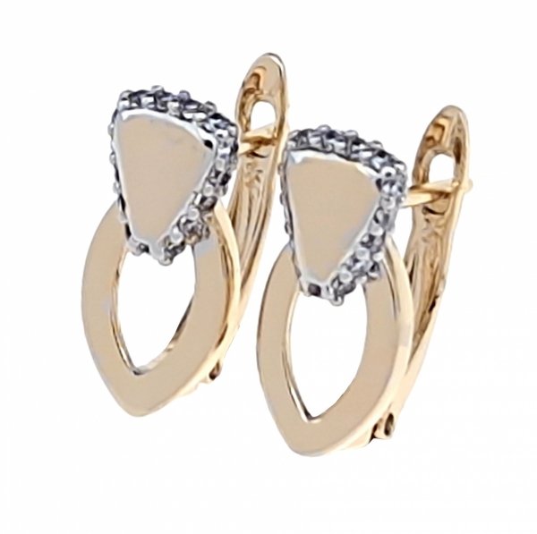 эксклюзивные серьги с позолотой swarovski
