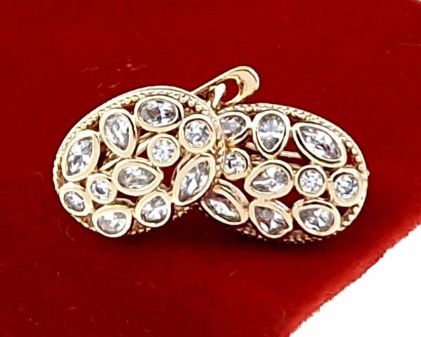 эксклюзивные серьги с позолотой swarovski