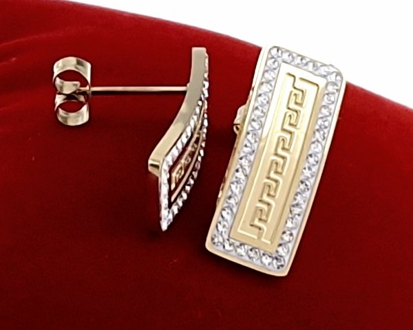 Золотые серьги из нержавеющей стали