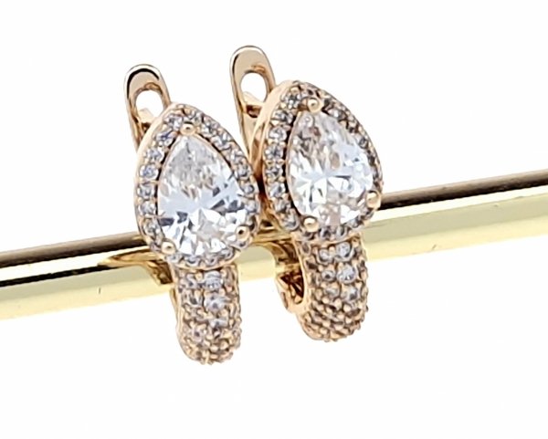 эксклюзивные серьги с позолотой swarovski