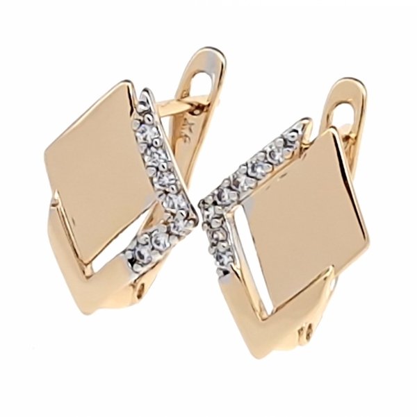 эксклюзивные серьги с позолотой swarovski