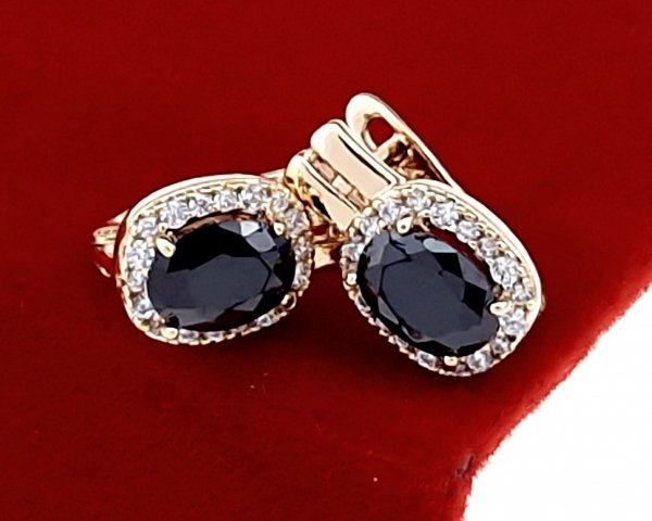 эксклюзивные серьги с позолотой swarovski