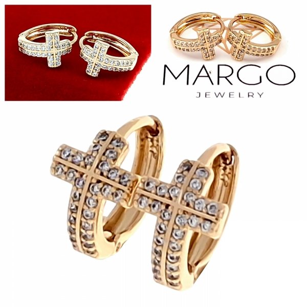 эксклюзивные серьги с позолотой swarovski