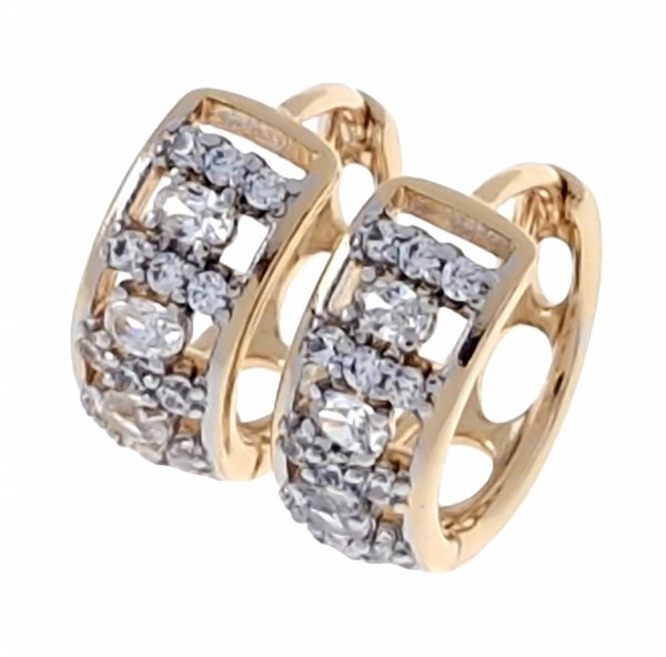 эксклюзивные серьги с позолотой swarovski