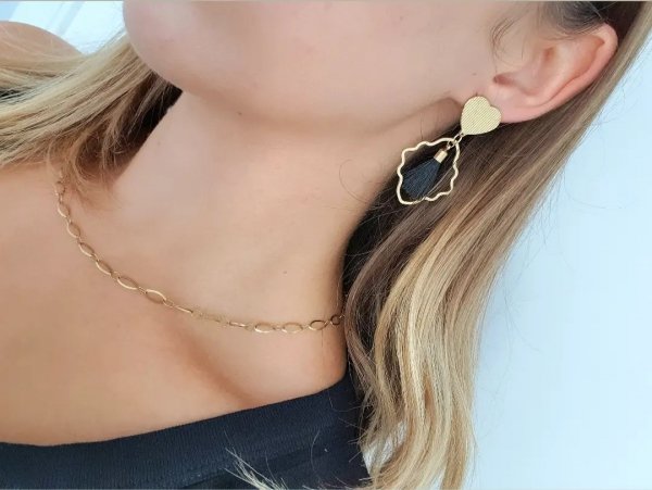 Золотые серьги из нержавеющей стали
