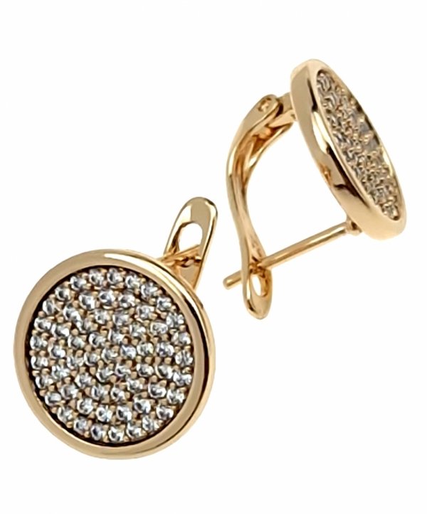 эксклюзивные серьги с позолотой swarovski