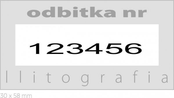 CLASSIC 2106/P NUMERATOR Z PŁYTKĄ wraz z wykonaniem gumki (grawer laserem)