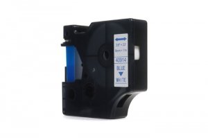 Taśma JetWorld Zamiennik Dymo D1 Niebieski na Białym 9mm x 7m  LM100, LM100Plus, LM100Series, LM120P, LM280, LM300, LM350, LM350