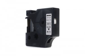 Taśma JetWorld Zamiennik Dymo D1 Czarny na Białym 6mm x 7m  LM100, LM100+, LM200, LM300, LM400, LM420P, LM350, LM350D, LM360D, L