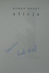 Roman Honet • Alicja [dedykacja autorska]