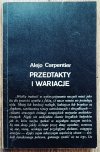 Alejo Carpentier Przedtakty i wariacje