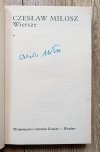 Czesław Miłosz Wiersze 1/2 [autograf Czesława Miłosza]