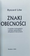 Ryszard Low • Znaki obecności. O polsko-hebrajskich i polsko-żydowskich związkach literackich