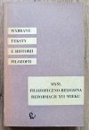 Myśl filozoficzno-religijna reformacji XVI wieku