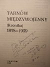 Stanisław Potępa • Tarnów międzywojenny. Kronika 1918-1939 [dedykacja autorska]