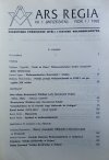 Ars Regia 1/1992 • Czasopismo poświęcone myśli i historii wolnomularstwa [masoneria]