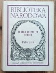 Johann Gottfried Herder • Wybór pism BN