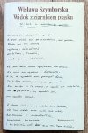 Wisława Szymborska • Widok z ziarnkiem piasku