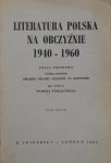 red. Tymon Terlecki • Literatura Polska na obczyźnie 1940 - 1960