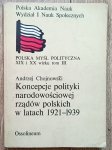 Koncepcje polityki narodowościowej rządów polskich w latach 1921-1939