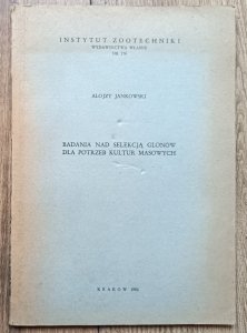 Alojzy Jankowski • Badania nad selekcją glonów dla potrzeb kultur masowych