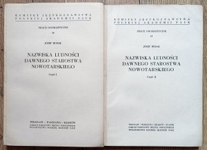 Józef Bubak • Nazwiska ludności dawnego starostwa nowotarskiego / dedykacja autorska