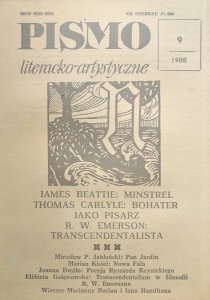 Pismo literacko-artystyczne 9/1988 • RW Emerson,  Thomas Carlyle