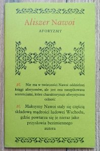 Aliszer Nawoi • Aforyzmy