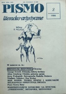 Pismo literacko-artystyczne 2/1986 • Allen Ginsberg, George Orwell, Max Weber, Jerzy Prokopiuk