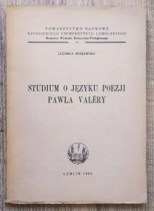 Ludmiła Morawska • Studium o języku poezji Pawła Valery