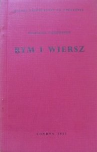 Mieczysław Giergielewicz • Rym i wiersz [Londyn 1957] [dedykacja autorska]