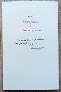 Listy Maxa Jacoba do Edmonda Jabesa