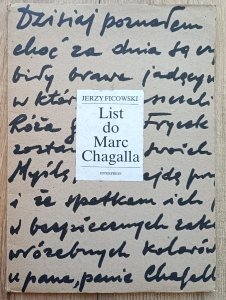 Jerzy Ficowski • List do Marc Chagalla