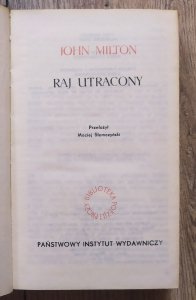 John Milton • Raj utracony
