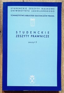 Studenckie Zeszyty Prawnicze zeszyt 5
