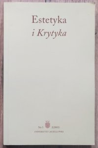 Estetyka i Krytyka nr 5 2/2003 Ingarden Freud Mikołaj z Kuzy Woleński
