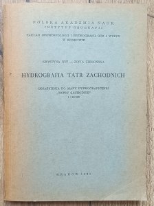 Hydrografia Tatr Zachodnich / dedykacja autorska