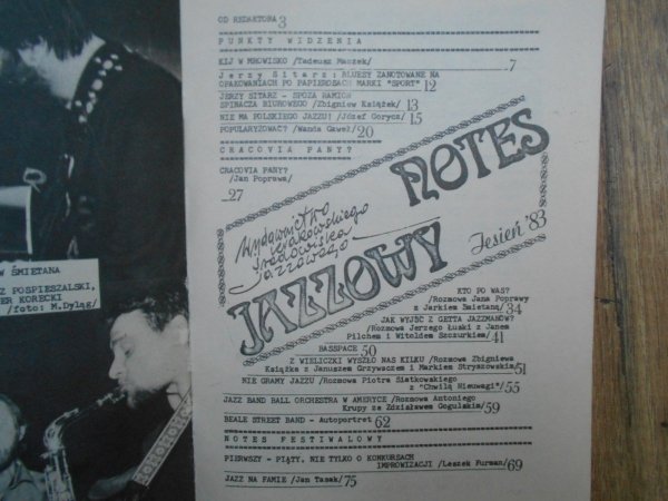Notes Jazzowy jesień 1983