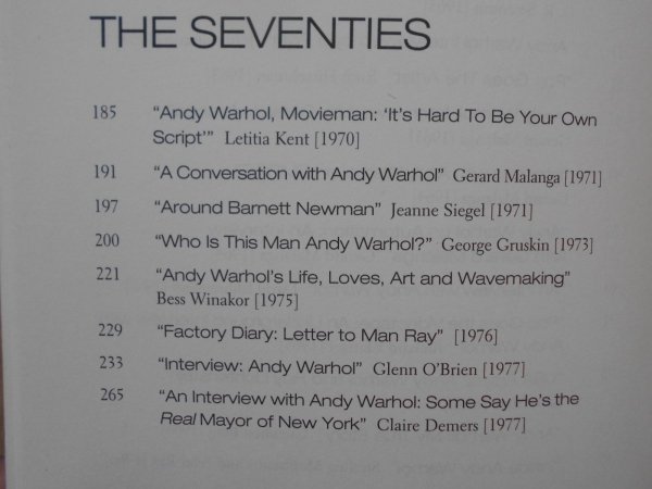 I'll be Your Mirror • The Selected Andy Warhol Interviews 1962-1987