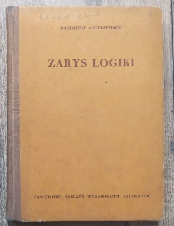 Kazimierz Ajdukiewicz Zarys logiki