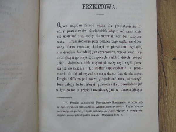 Wacław Aleksander Maciejowski • Dopełnienia historyi prawodawstw słowiańskich [dedykacja autora]