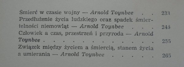 Arnold Toynbee • Człowiek wobec śmierci