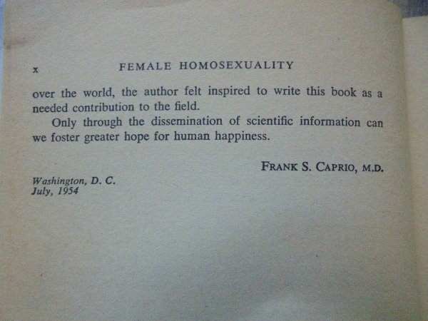 Frank S. Caprio • Female Homosexuality. A Modern Study of Lesbianism [homoseksualizm]