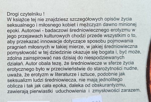 Armand de la Croix Życie erotyczne w średniowieczu