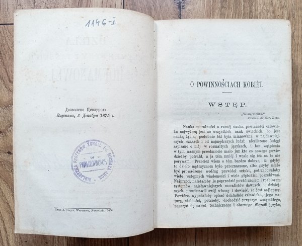 Klementyna Hoffmanowa Dzieła tom IX: O powinnościach kobiet / 1876