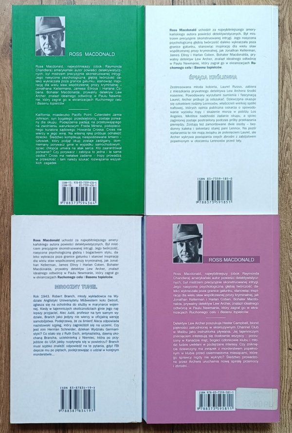 Ross Macdonald x 4 / Okrutne wybrzeże. Mroczny tunel. Spotkamy się w kostnicy. Śpiąca królewna