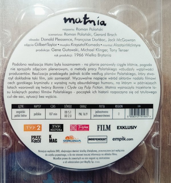 Roman Polański Matnia DVD